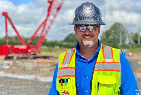 Haskell Superintendent Shawn Bushong on a job site.