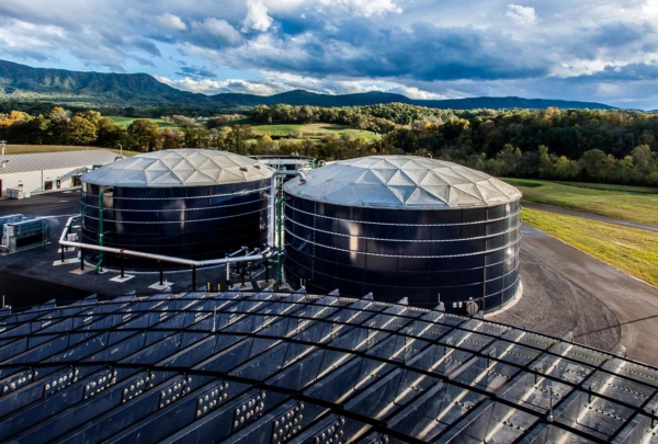 Exterior photo of 2.5 mgd process water reclamation facility